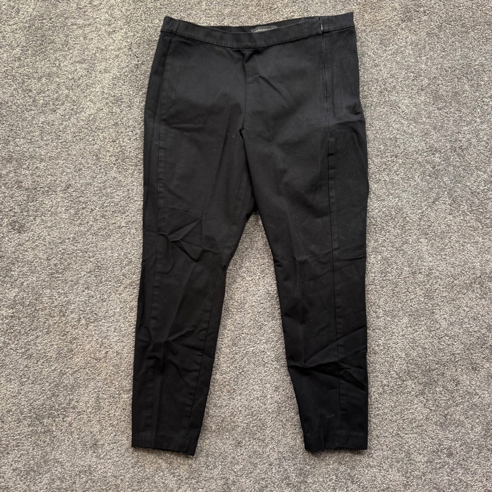 Banana Republic Womens Sloan Fit Black Tapered Side Zip Pants Size 12